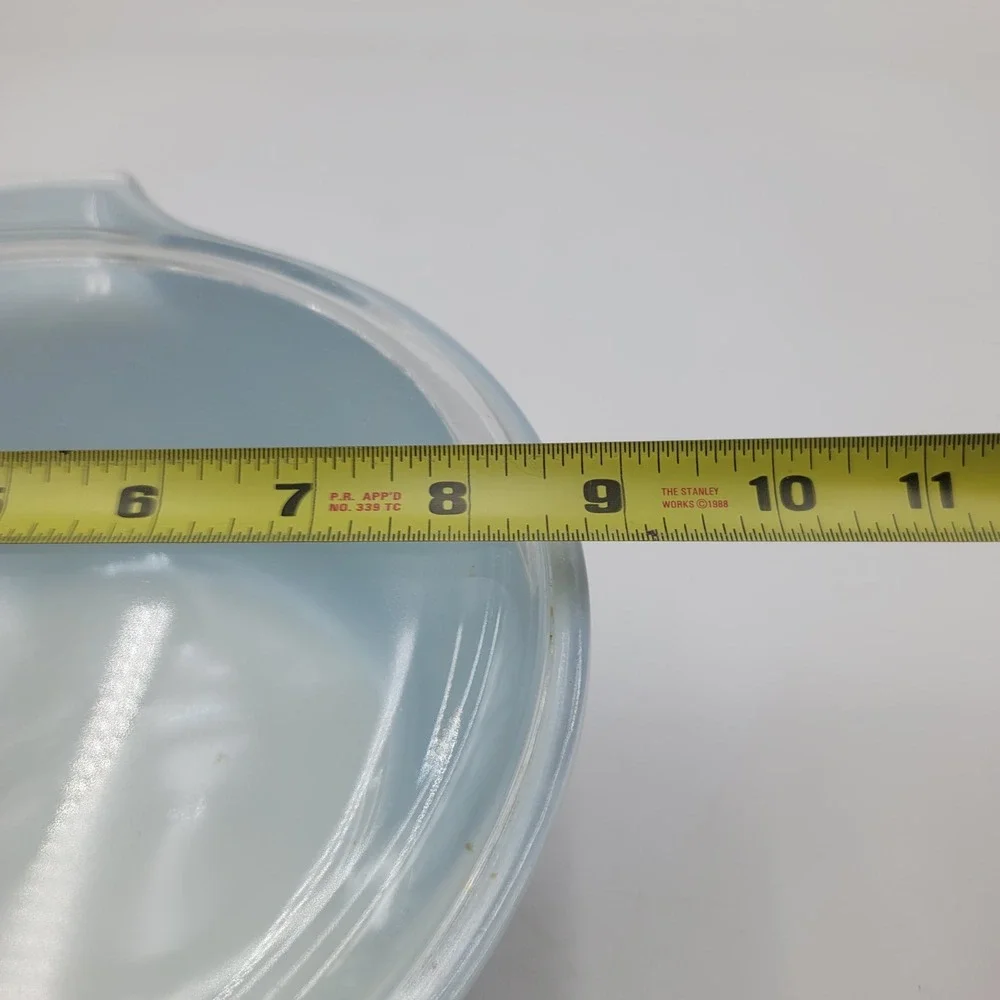 Vintage Pyrex Colonial Mist 475-B Blue Floral Casserole Dish with Lid 2.5 Qt